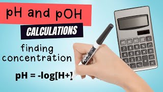 How to calculate concentration from pH and pOH [upl. by Driskill]