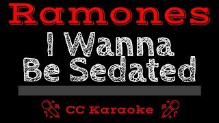 Ramones • I Wanna Be Sedated CC Karaoke Instrumental Lyrics [upl. by Nagaet683]