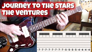 Surf Guitar Journey to the Stars Ventures with tabs [upl. by Notlehs]