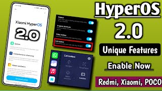 HyperOS 20 Premium Features Enable Now HyperOS 20 New Feature Release Redmi Xiaomi POCO [upl. by Iphlgenia234]