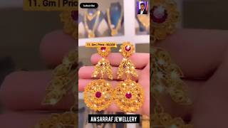 Latests heavy gold earring Jhumka and Jhala designs With weight price [upl. by Michal]