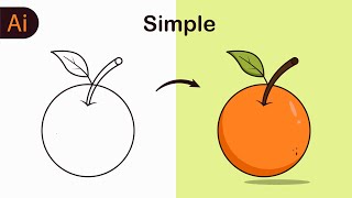 How to Draw an Orange Beginner illustration Adobe Illustrator Tutorial [upl. by Aihselef]