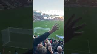 Wrexham fans at full time against Rotherham wrexhamfc football wrexham [upl. by Nuahsel]