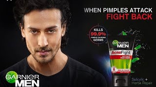 GARNIER MEN Acno fight Face Wash  Tiger Shroff  Ads Information [upl. by Mahseh]