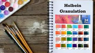 Holbein 24 granulation aquarelle holbeinart [upl. by Dilan]