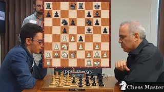 Kasparovs PERFECT ATTACK against the US champion Fabiano Caruana [upl. by Anuqahs621]