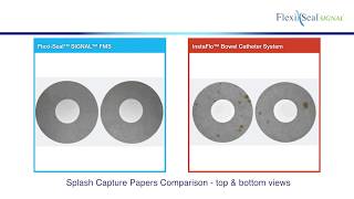 Splatter Test FlexiSeal™ SIGNAL™ FMS vs HOLLISTER INSTAFLOT™ Video [upl. by Naut298]