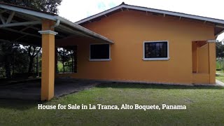 House for Sale in La Tranca Alto Boquete Panama [upl. by Carvey]