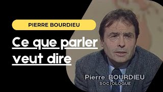 Pierre Bourdieu sur quotCe que parler veut direquot 1982 [upl. by Meil493]