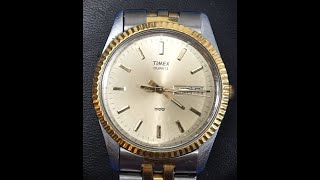 Vintage Timex president watch battery service amp review [upl. by Itnava326]