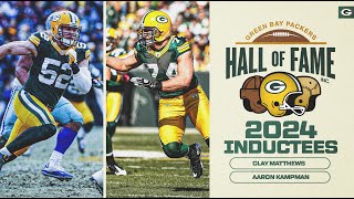 Clay Matthews Aaron Kampman honored for upcoming Packers Hall of Fame inductions [upl. by Nyrehtak]