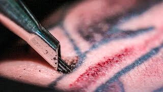 TATTOOING Close Up in Slow Motion  Smarter Every Day 122 [upl. by Lleraj172]