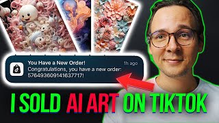 how I am selling AI art on my tiktok shop [upl. by Anneuq]