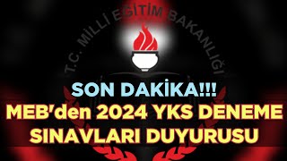 MEB Az Önce Duyurdu‼️ TÜRKİYE GENELİ YKS DENEMELERİ [upl. by Kamerman374]