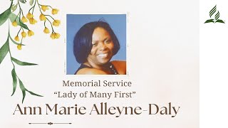 Memorial Service for Sis Ann Marie Alleyne Daly  31st March 2024  Laventille SDA Live Stream [upl. by Atalie]