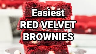 Red Velvet Brownies made with a cake mix [upl. by Idisahc]