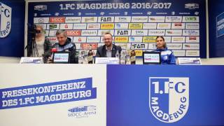 Pressekonferenz vor dem Spiel 1 FC Magdeburg gegen SSV Jahn Regensburg [upl. by Kozloski280]