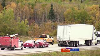 Accident sur lautoroute 20 à Rimouski [upl. by Madella]