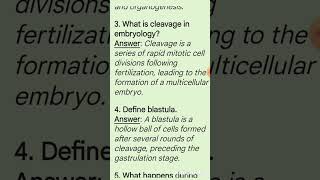 Embryology in vertebrates embryo development zoology exam preparation [upl. by Cirek]