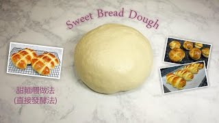 Basic Sweet Bread Dough Recipe  基本甜麵糰做法 直接發酵法 [upl. by Lehcear]