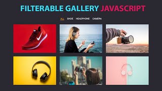 filterable Image gallery Responsive using Html Css amp Javascript [upl. by Wrigley654]