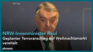 Mutmaßlicher TerrorPlaner NRWInnenminister Reul zu Festnahme von 15Jährigem  291123 [upl. by Nniuqal942]