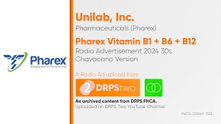 Pharex Vitamin B1  B6  B12 Radio Ad 2024 30s Chavacano Version [upl. by Ecinerev]