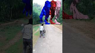 TRexe dinosaurs chasing part55 dinosaur shortvideo jurassicworld youtube bigdinosaur video [upl. by Ainatit280]