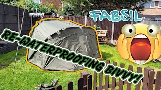 LEAKY BIVVY WATERPROOFING BIVVY WITH FABSIL [upl. by Almallah]