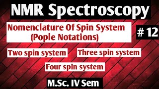 NMR SpectroscopyNomenclature of spin systempople notations234 spin system NOBLECHEMISTRY [upl. by Carlene255]