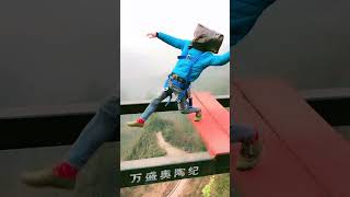 Bungee Jumping With Rope In Beautiful PlaceHis Phone Fell Downfunny travel [upl. by Courtenay309]