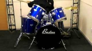 Boston Full Sized Drum Kit Demo  MUSIC KING [upl. by Einhpets]