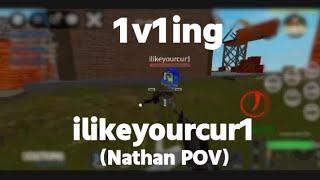 1v1ing ilikeyourcur1 Catastrophia Roblox [upl. by Atinet]