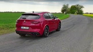 2019 Alfa Romeo Stelvio QV engine amp exhaust sound  fast driving [upl. by Parthinia]