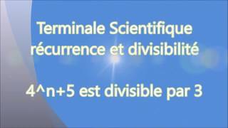 Terminale SRécurrence  Ex8 4n5 est multiple de 3 Récurrence [upl. by Suirtimid]