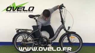 Vélo électrique pliant ovelo city 15Ah cadre bas [upl. by Dryden]