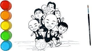 Menggambar dan mewarnai Upin amp Ipin dan kawan bermain Sepakbola  Upin amp Ipin terbaru 2023 [upl. by Latrice]