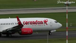 Corendon 737800 ABORTED Takeoff at Duesseldorf International Airport [upl. by Naoma]