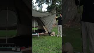 The Ultimate Tent Installation Experience tent shorts virlashort camping nature [upl. by Kipp]