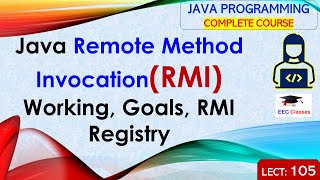 L105 Java Remote Method InvocationRMI  Working Goals RMI Registry  Java Lectures in Hindi [upl. by Nosduj]