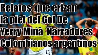 Gol de Yerry Mina Frente a Inglaterra  relatos de los comentaristas Colombianos [upl. by Buke]