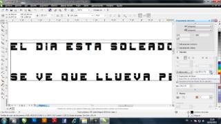 TUTO COREL X6 COMO ESPACIAR TEXTOS Y TRAYECTOS [upl. by Faires]