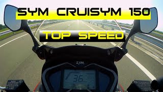 SYM CRUISYM 150 TOP SPEED [upl. by Polard]