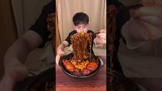 ASMR eating spicy food  asmr eating noodles asmr eating seafood 100 asmr shortsfeed [upl. by Novat]