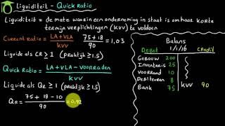 Liquiditeit 2 quick ratio  Bedrijfseconomie uitleg [upl. by Hudson]