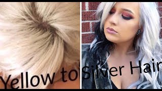 How to get Silver Hair  Yellow to Silver platinum [upl. by Ardrey]