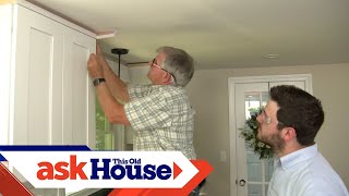 How to Hang Crown Molding on Kitchen Cabinets  Ask This Old House [upl. by Brenton]