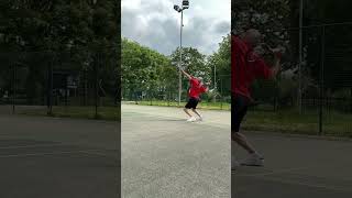 Tennis serve slow motion [upl. by Namwen]