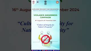 Vigilance Awareness Campaign from August 16 to November 15 2024 [upl. by Sukramed]