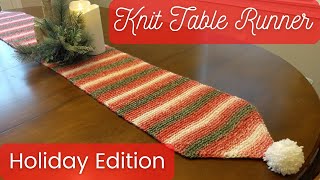 Knit Table Runner  StepByStep Tutorial  Knitting House Square [upl. by Liagabba]